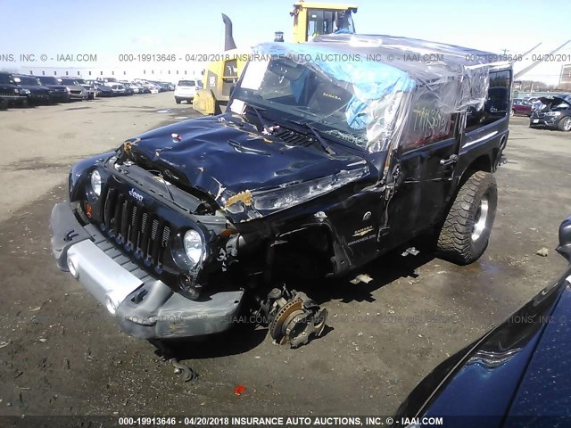 1C4AJWBG7DL533451 - 2013 JEEP WRANGLER SAHARA BLACK photo 2