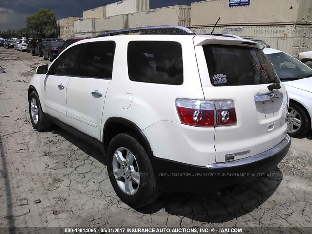 1GKEV23D09J101729 - 2009 GMC ACADIA SLT-1 Biały zdjęcie 3