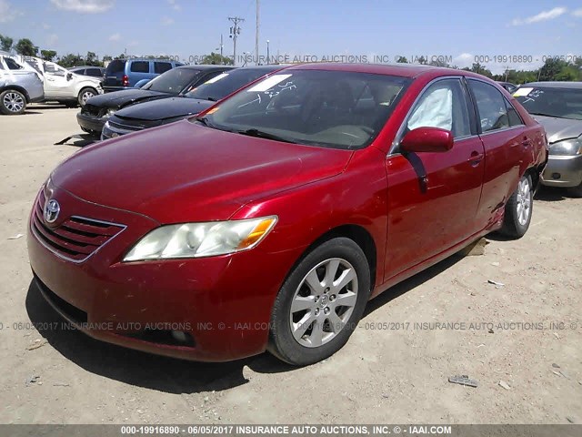 4T1BE46K37U175349 - 2007 TOYOTA CAMRY NEW GENERAT CE/LE/XLE/SE RED photo 2