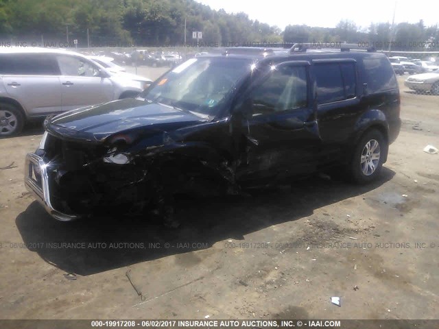 5N1AR18B19C617131 - 2009 NISSAN PATHFINDER S/LE/SE BLACK photo 2