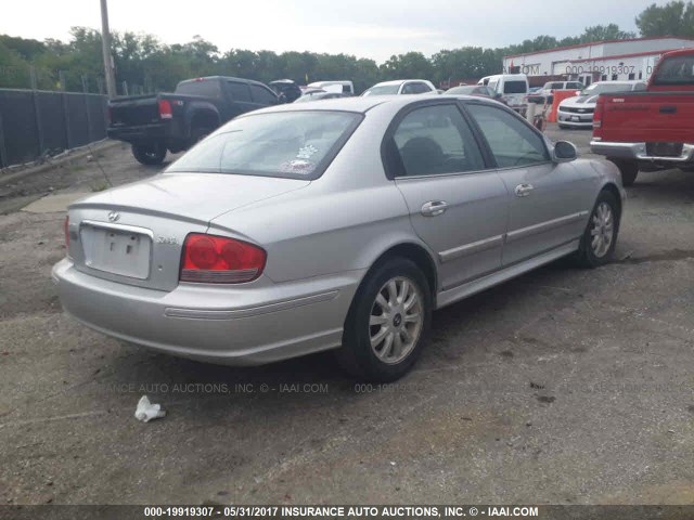 KMHWF35H84A065408 - 2004 HYUNDAI SONATA GLS/LX SILVER photo 4