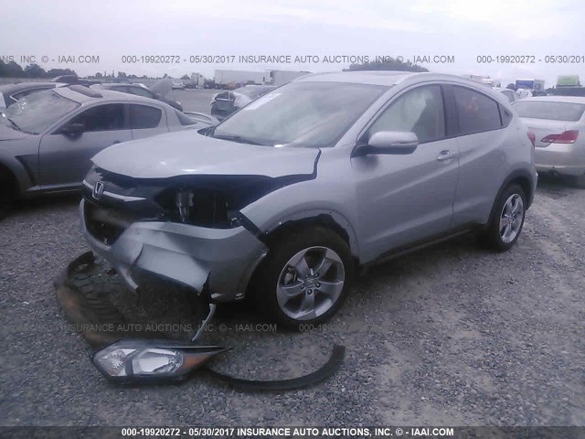 3CZRU5H71HM723126 - 2017 HONDA HR-V EXL SILVER photo 2