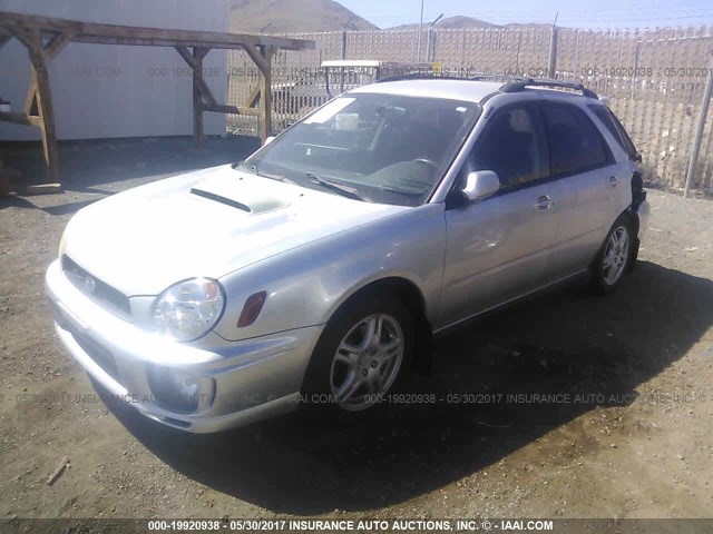 JF1GG29662G806440 - 2002 SUBARU IMPREZA WRX SILVER photo 2