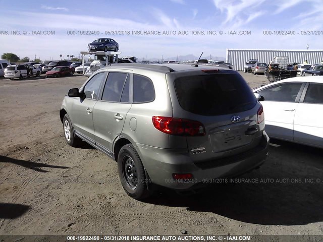 5NMSG13DX9H329942 - 2009 HYUNDAI SANTA FE GLS GRAY photo 3