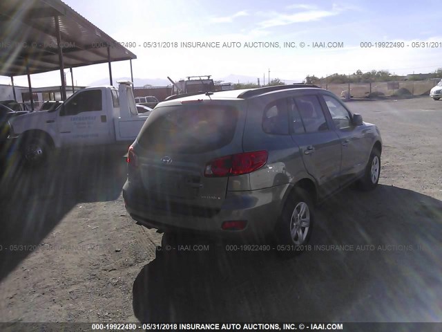 5NMSG13DX9H329942 - 2009 HYUNDAI SANTA FE GLS GRAY photo 4