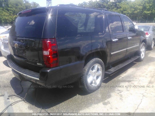 1GNSKKE39BR117597 - 2011 CHEVROLET SUBURBAN K1500 LTZ BLACK photo 4