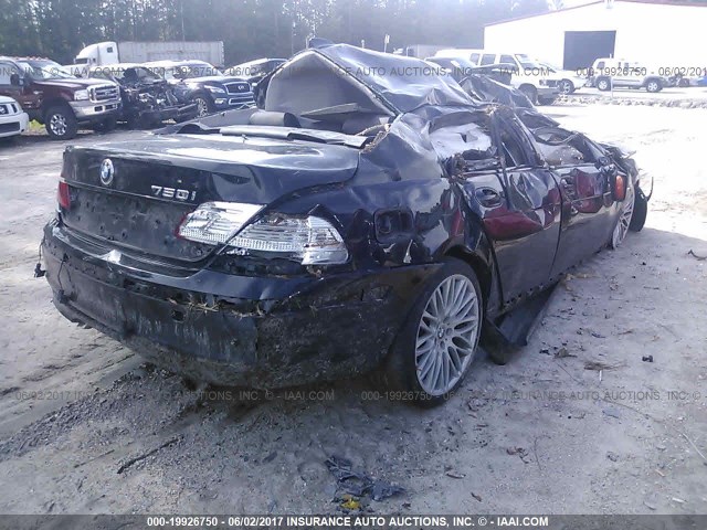 WBAHL83547DT08918 - 2007 BMW 750 I BLACK photo 4