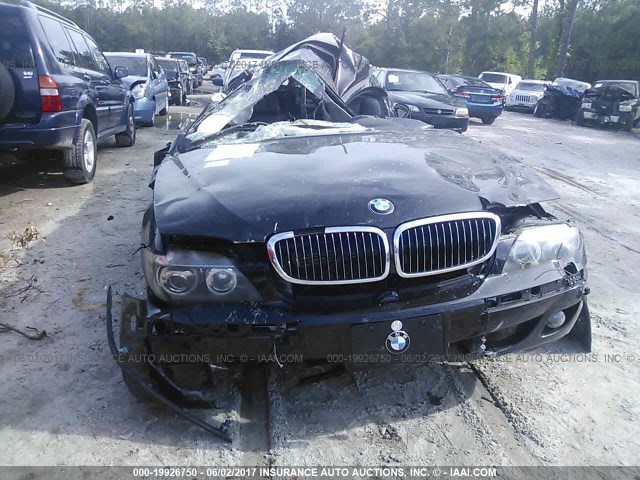 WBAHL83547DT08918 - 2007 BMW 750 I BLACK photo 6