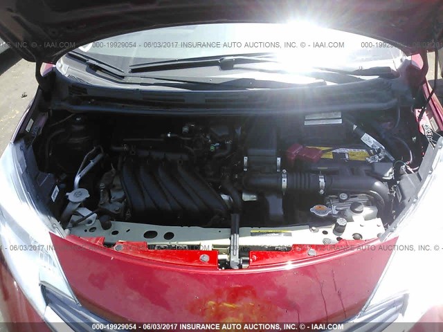 3N1CE2CP9FL429185 - 2015 NISSAN VERSA NOTE S/S PLUS/SV/SL/SR RED photo 10