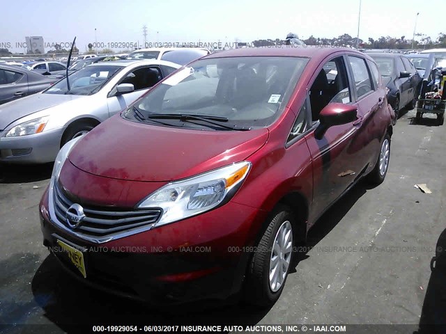 3N1CE2CP9FL429185 - 2015 NISSAN VERSA NOTE S/S PLUS/SV/SL/SR RED photo 2