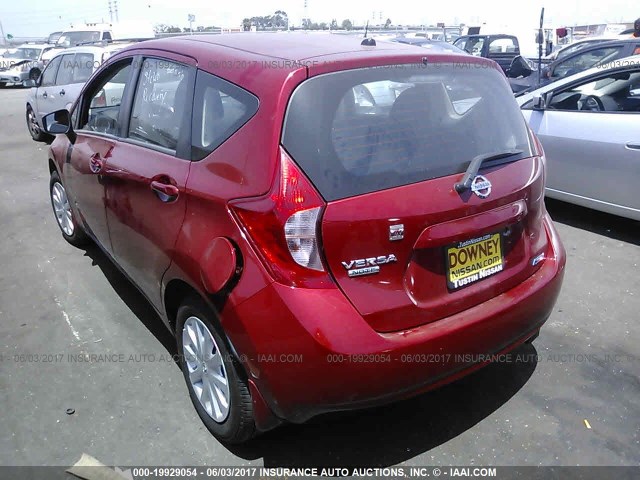 3N1CE2CP9FL429185 - 2015 NISSAN VERSA NOTE S/S PLUS/SV/SL/SR RED photo 3