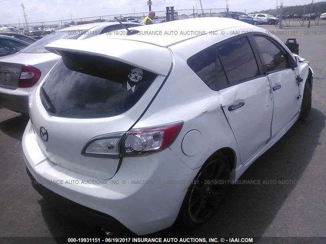 JM1BL1L42D1790910 - 2013 MAZDA SPEED 3 WHITE photo 4