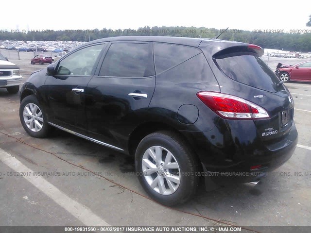 JN8AZ1MUXEW408009 - 2014 NISSAN Murano S/SL/SV/LE BLACK photo 3