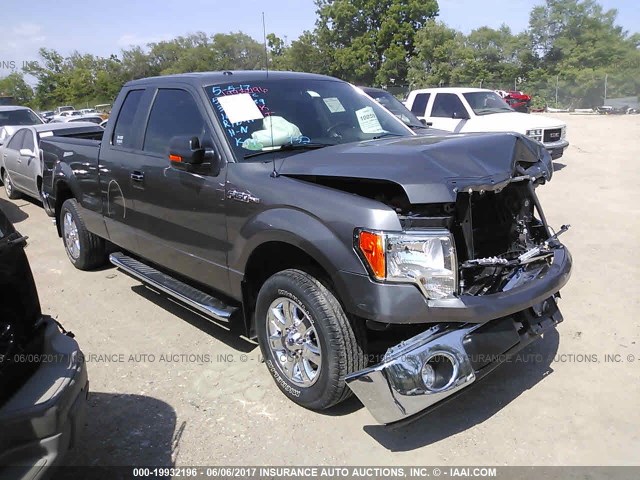 1FTEX1CM9DFB09601 - 2013 FORD F150 SUPER CAB GRAY photo 1