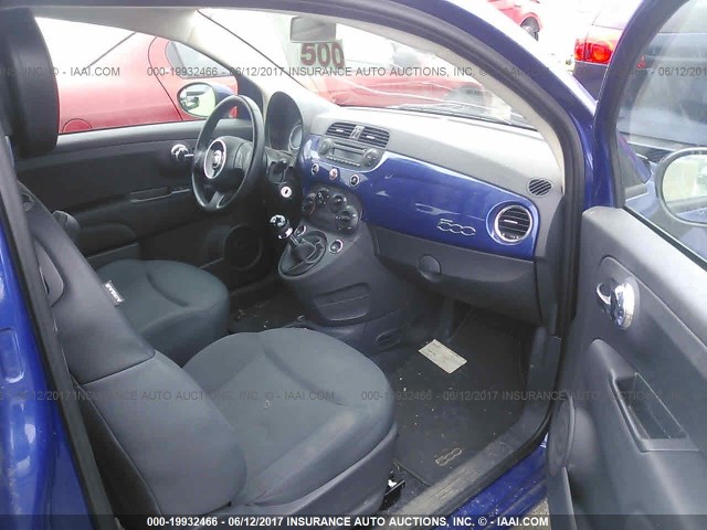 3C3CFFAR8DT552564 - 2013 FIAT 500 POP BLUE photo 5