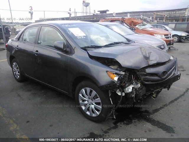 2T1BU4EE7CC794191 - 2012 TOYOTA COROLLA S/LE GRAY photo 1