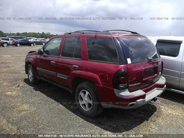 1GNDS13S822282563 - 2002 CHEVROLET TRAILBLAZER  RED photo 3