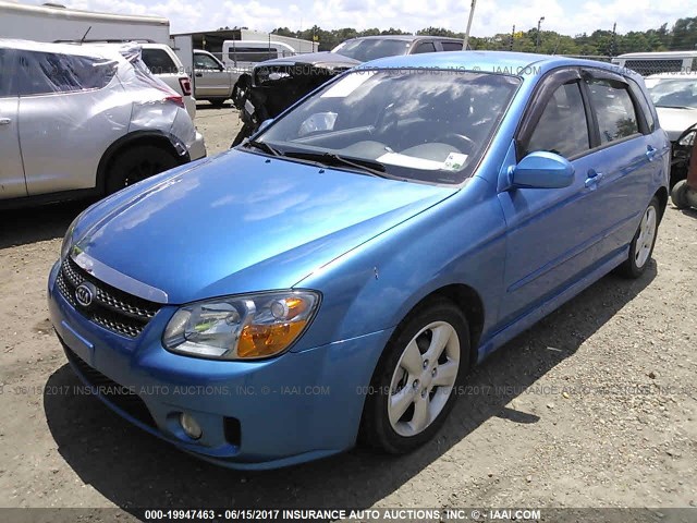 KNAFE161775006597 - 2007 KIA SPECTRA5 SX BLUE photo 2