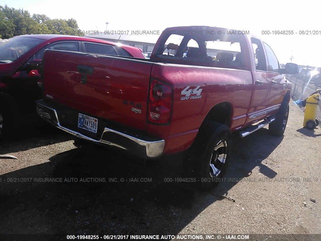 1D7KS28C07J558888 - 2007 DODGE RAM 2500 ST/SLT RED photo 4