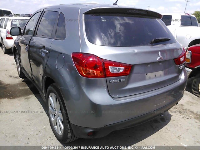 4A4AP3AUXDE024648 - 2013 MITSUBISHI OUTLANDER SPORT ES GRAY photo 3