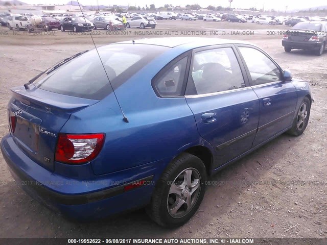 KMHDN56D75U165257 - 2005 HYUNDAI ELANTRA GLS/GT BLUE photo 4