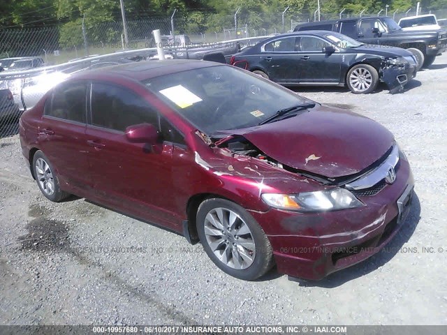 2HGFA16929H359265 - 2009 HONDA CIVIC EXL 栗色 照片 1
