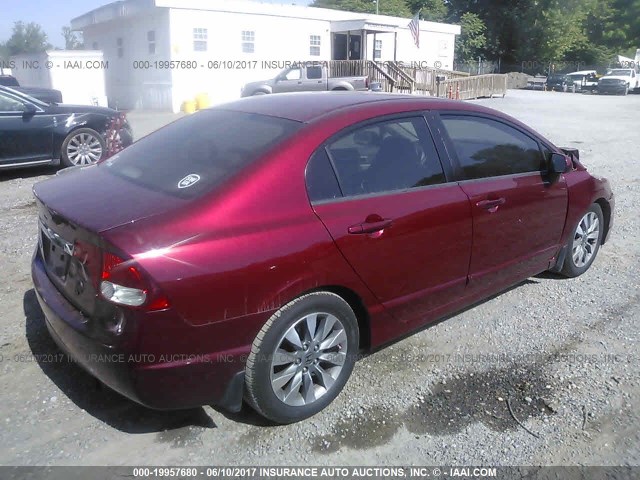 2HGFA16929H359265 - 2009 HONDA CIVIC EXL 栗色 照片 4