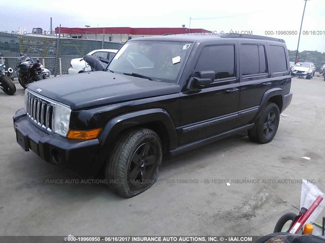 1J8HG48K17C697742 - 2007 JEEP COMMANDER BLACK photo 2