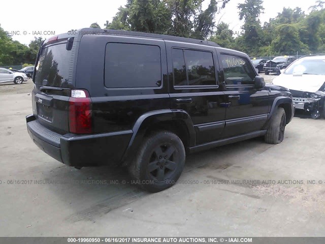 1J8HG48K17C697742 - 2007 JEEP COMMANDER BLACK photo 4