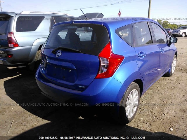 3N1CE2CP7FL391987 - 2015 NISSAN VERSA NOTE S/S PLUS/SV/SL/SR BLUE photo 4