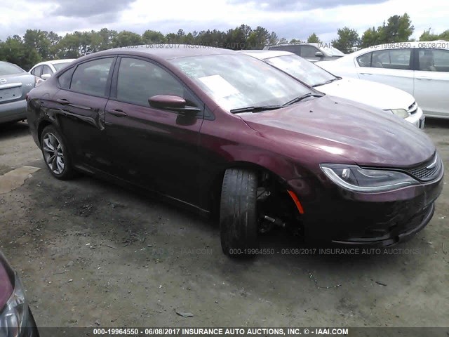 1C3CCCBB8FN559851 - 2015 CHRYSLER 200 S MAROON photo 1