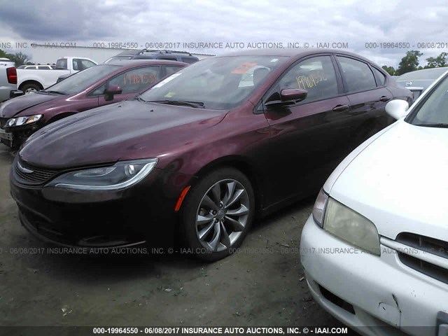 1C3CCCBB8FN559851 - 2015 CHRYSLER 200 S MAROON photo 2