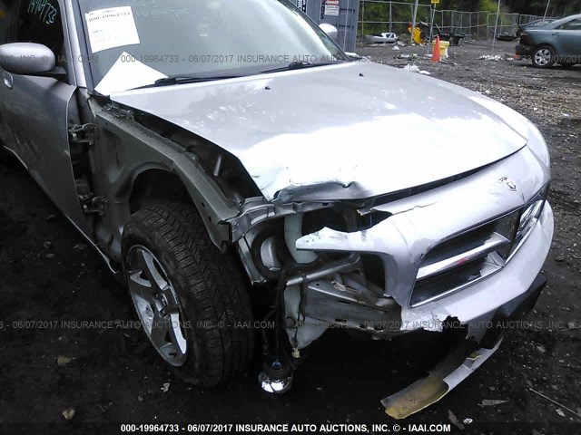 2B3CA3CV6AH247640 - 2010 DODGE CHARGER SXT SILVER photo 6