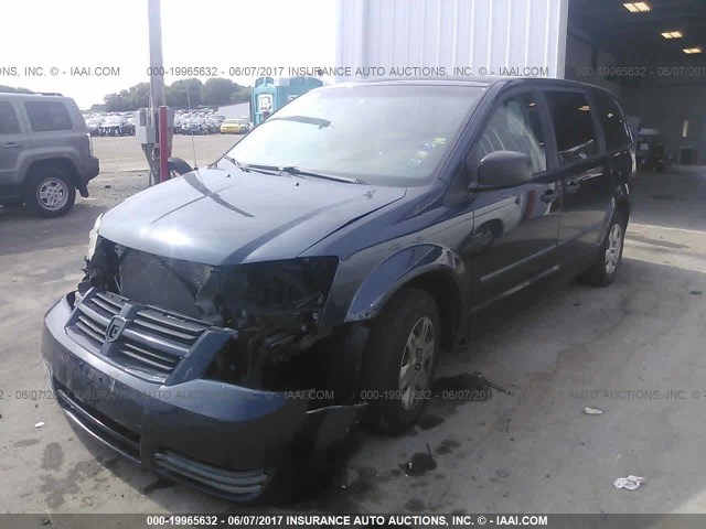 2D8HN44HX8R704642 - 2008 DODGE GRAND CARAVAN SE BLUE photo 2