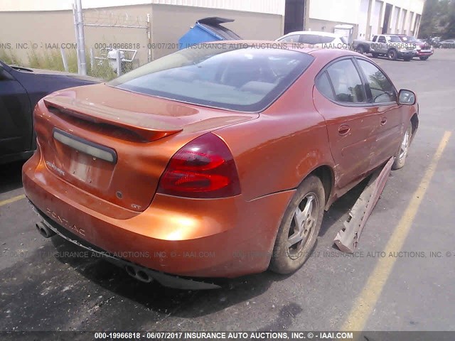 2G2WP522X41214042 - 2004 PONTIAC GRAND PRIX GT ORANGE photo 4