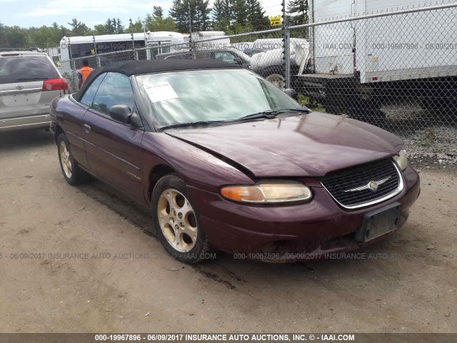 3C3EL55H7YT230436 - 2000 CHRYSLER SEBRING JXI BURGUNDY photo 1