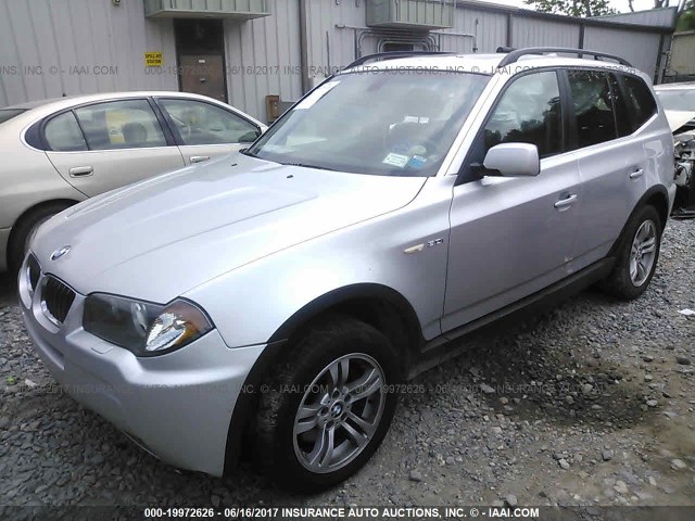 WBXPA93446WD27074 - 2006 BMW X3 3.0I SILVER photo 2