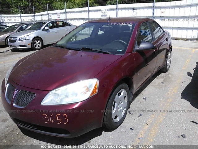 1G2ZF57B184224543 - 2008 PONTIAC G6 VALUE LEADER/BASE MAROON photo 2