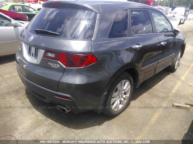 5J8TB2H50AA003173 - 2010 ACURA RDX TECHNOLOGY GRAY photo 4