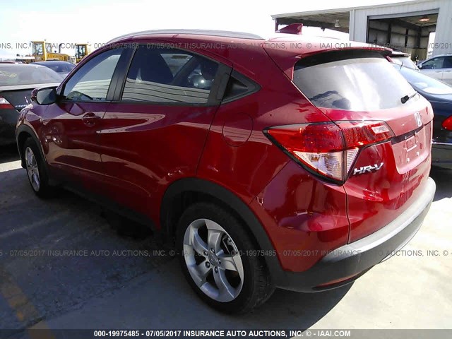 3CZRU5H77GM738891 - 2016 HONDA HR-V EXL RED photo 3