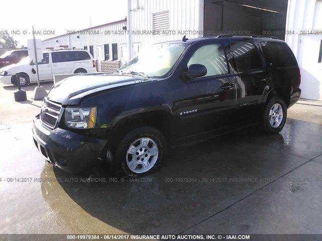 1GNFK13097R109351 - 2007 CHEVROLET TAHOE K1500 BLACK photo 2