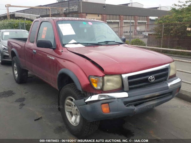 4TAWN72N5XZ518698 - 1999 TOYOTA TACOMA XTRACAB RED photo 1