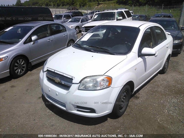 KL1TD56638B050232 - 2008 CHEVROLET AVEO LS WHITE photo 2