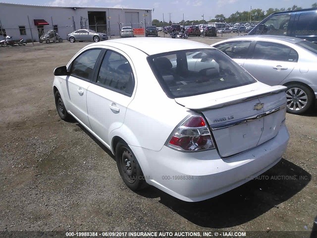 KL1TD56638B050232 - 2008 CHEVROLET AVEO LS WHITE photo 3