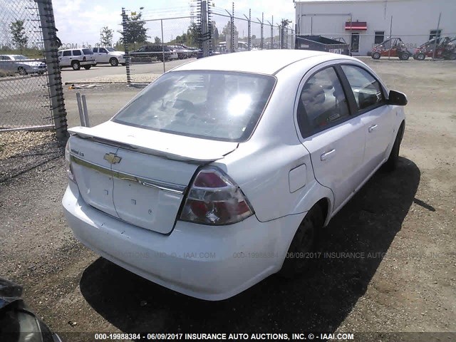 KL1TD56638B050232 - 2008 CHEVROLET AVEO LS WHITE photo 4