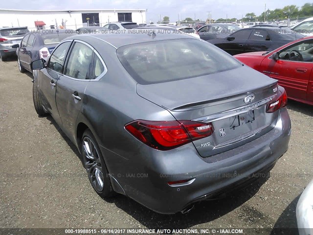 JN1BY1AR0HM770694 - 2017 INFINITI Q70 3.7 GRAY photo 3