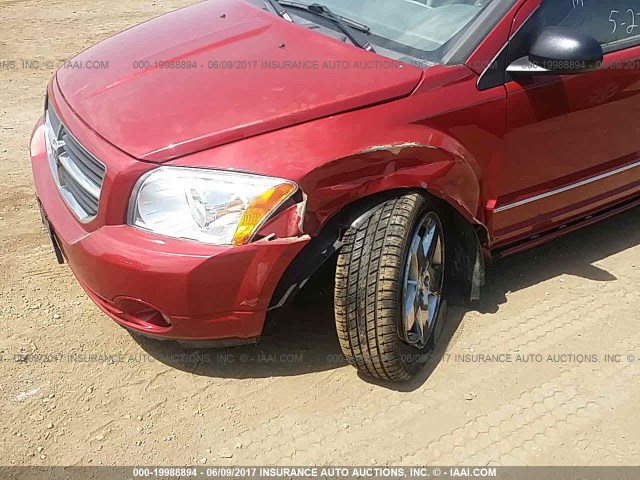 1B3HB78KX7D243282 - 2007 DODGE CALIBER R/T RED photo 6