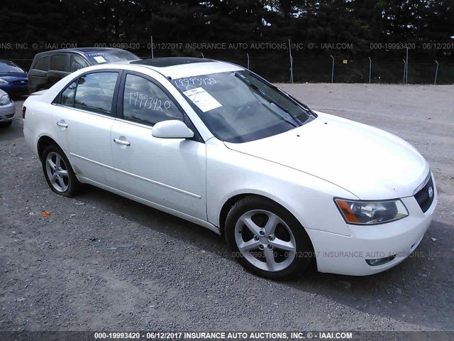 5NPEU46F16H085620 - 2006 HYUNDAI SONATA GLS/LX WHITE photo 1