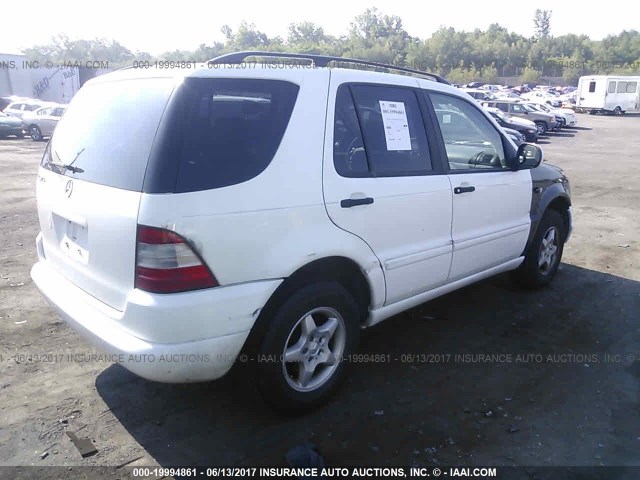 4JGAB54E5YA181969 - 2000 MERCEDES-BENZ ML 320 WHITE photo 4