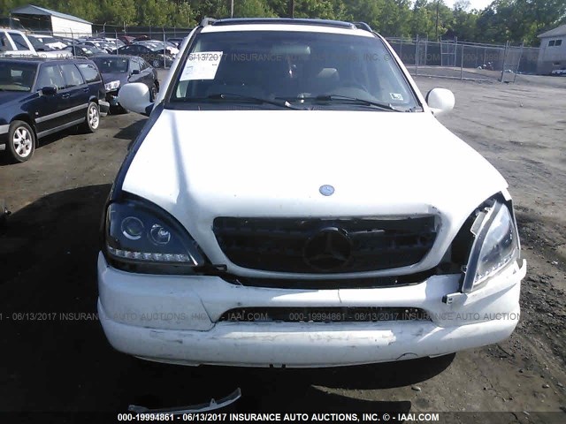 4JGAB54E5YA181969 - 2000 MERCEDES-BENZ ML 320 WHITE photo 6